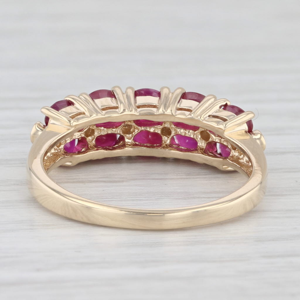 Light Gray 2.60ctw Ruby Diamond Ring 14k Yellow Gold Size 9