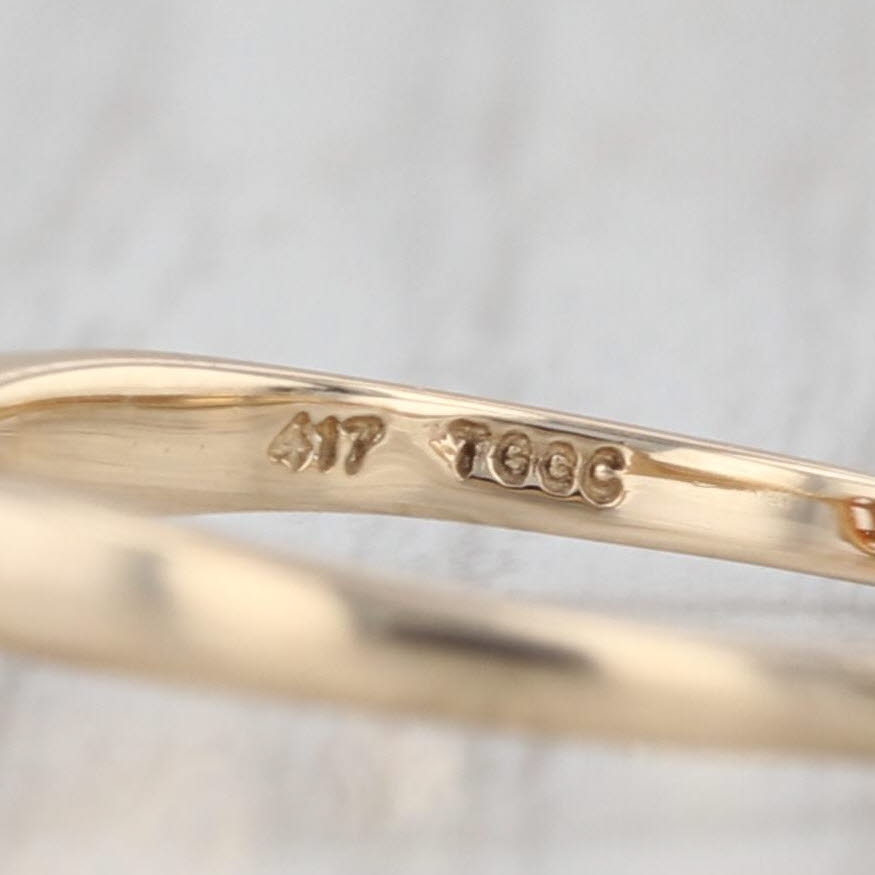 Yellow Opal Oval Solitaire Ring 10k Yellow Gold Size 7.25