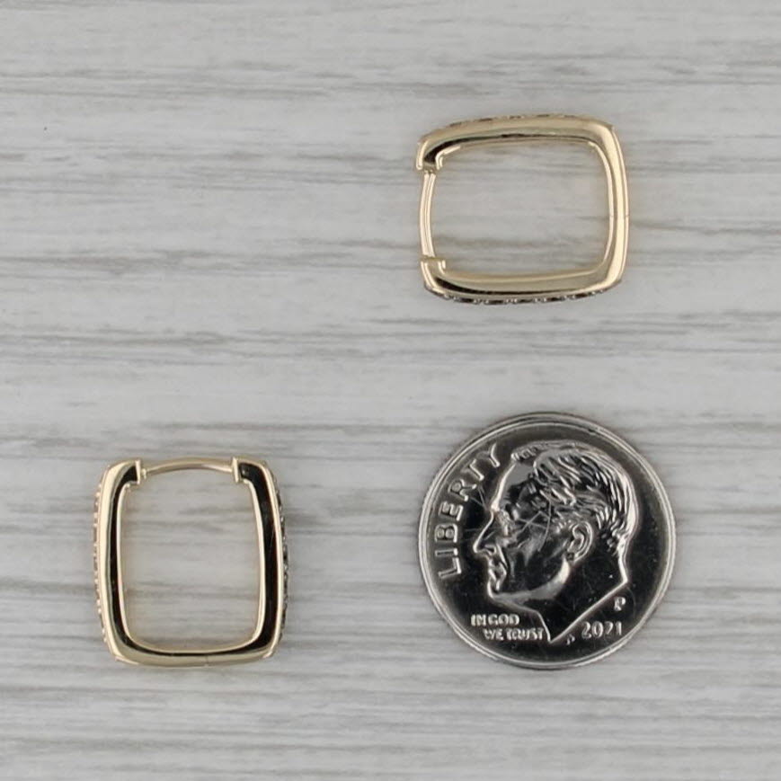 Le Vian 0.69cte Diamond Hoop Earrings 14k Yellow Gold Champagne & Brown hoops