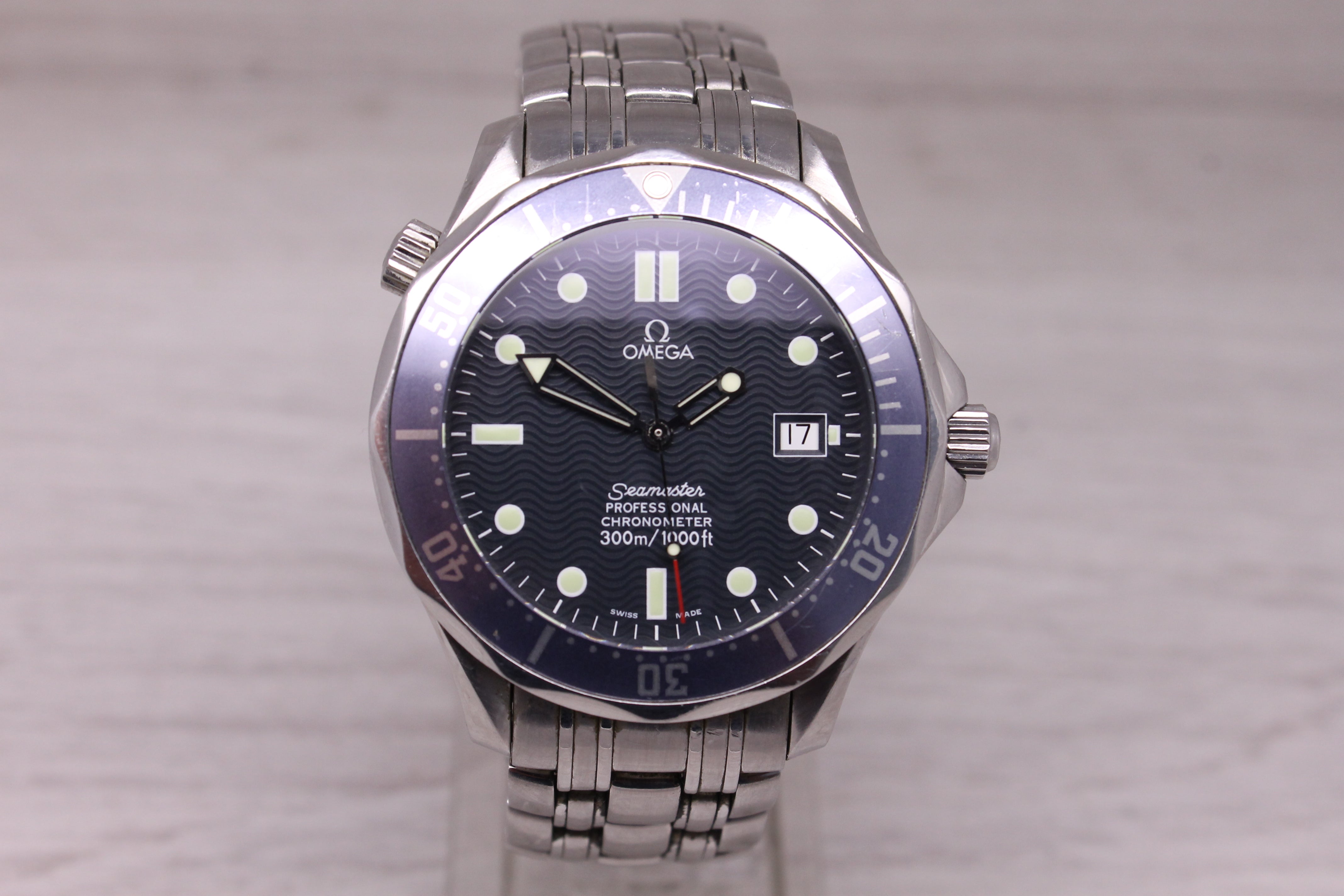 2006 Omega Seamaster Pro 300m 41mm Automatic Divers Watch Fade Blue Bond 2531.80