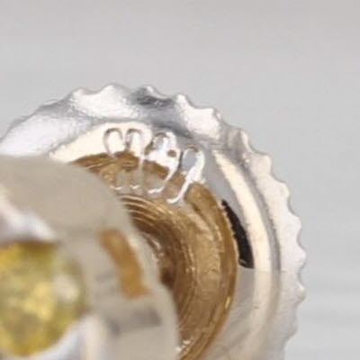 0.44ctw Yellow White Gold Diamond Flower Stud Earrings 14k Gold Studs