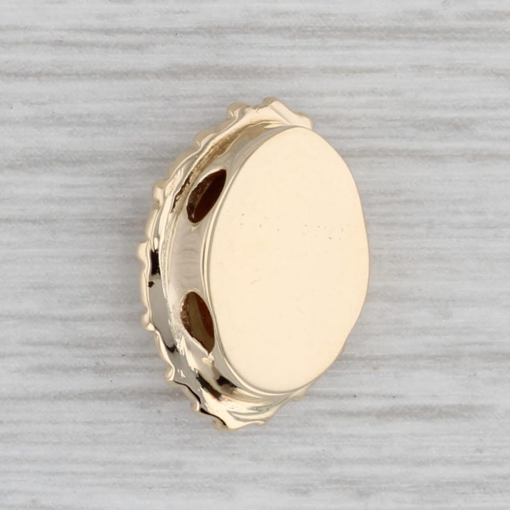 Gray Richard Klein Shell Cameo Slide Bracelet Charm 14k Yellow Gold Vintage