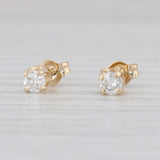 Light Gray 0.33ctw Diamond Stud Earrings 14k Yellow Gold Round Solitaire Studs