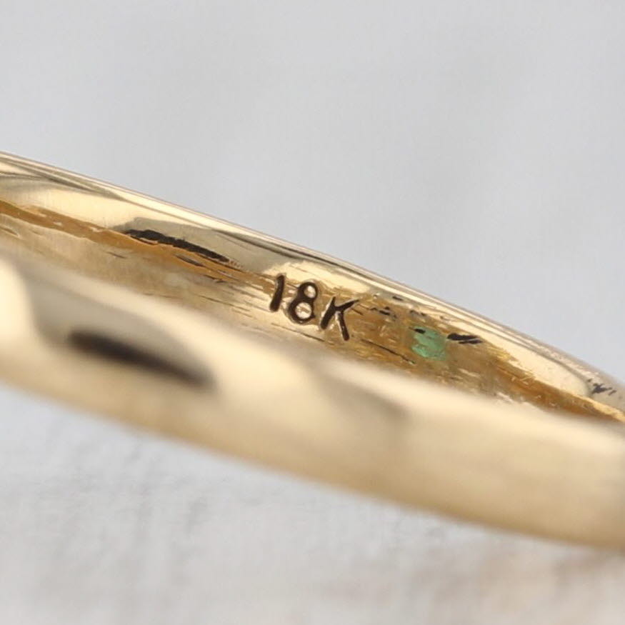 2ctw Emerald Diamond Halo Ring 18k Yellow Gold Size 6.5 Engagement