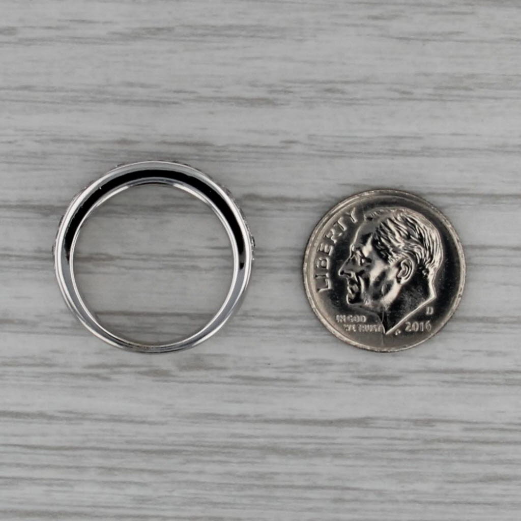 Gabriel & Co 0.77ctw Blue Sapphire Diamond Ring 14k White Gold Size 6.25-6.5