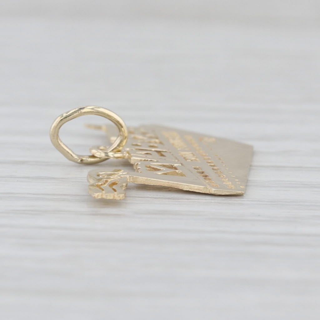 Viintage Love Boat Sun Princess Pendant 14k Yellow Gold Charm Travel Souvenir