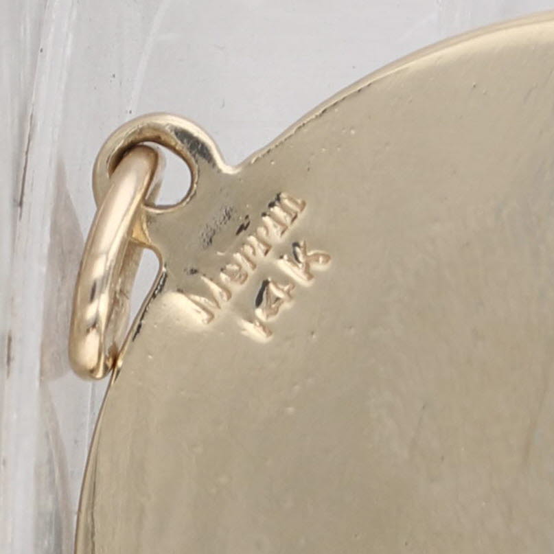 Diamond Heart Je T'aime Plus Qu'hier moins Que Demain Medallion Pendant 14k Gold