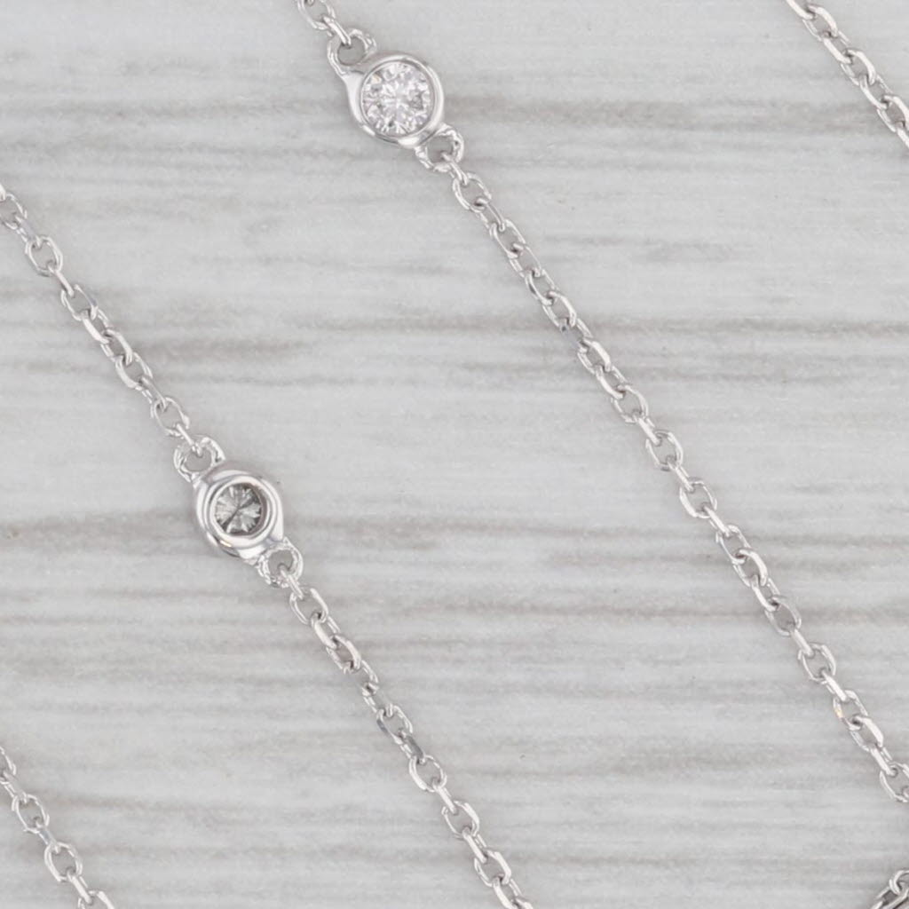 Gray New 0.25ctw Diamonds By The Yard Station Necklace 14k White Gold Adjustable