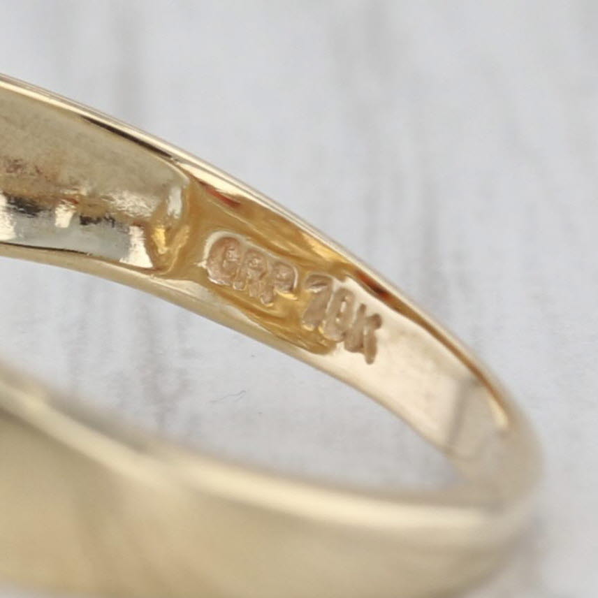 1.12ctw Citrine Garnet Diamond Bypass Ring 10k Yellow Gold Size 7.5