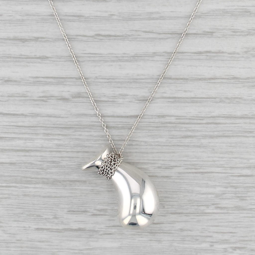 Tiffany & Co Bottle Jug Necklace Sterling Silver w/ Pouch Elsa Peretti