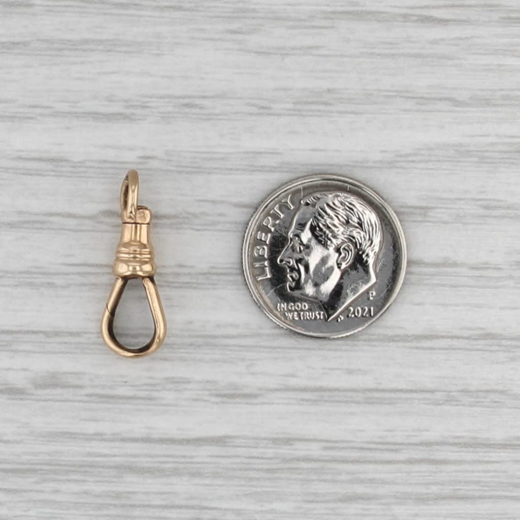 Antique Spring Hook Clasp 10k Yellow Gold Findings Jewelry Making Repair