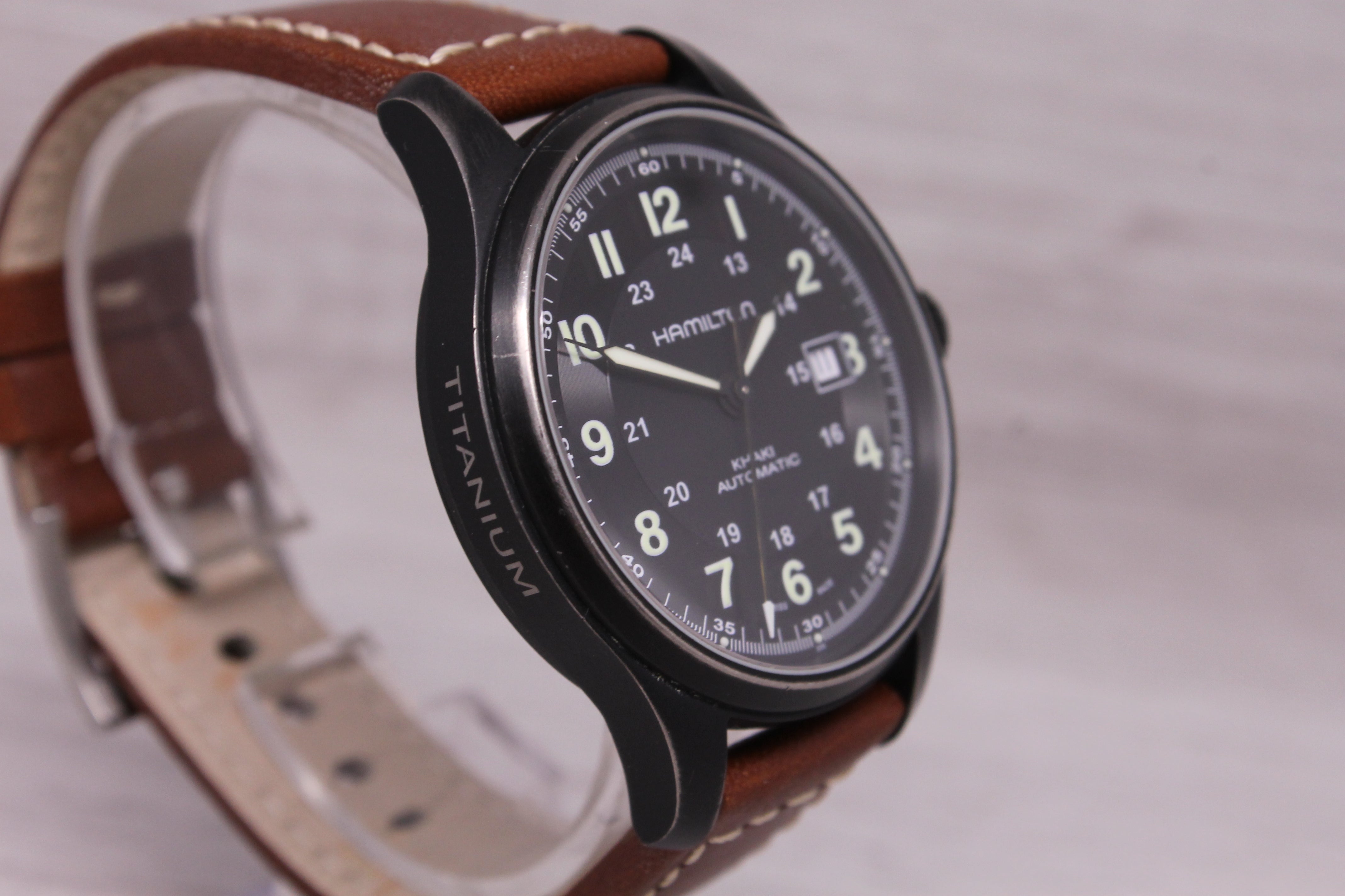 Hamilton Khaki Mens Titanium Watch 42mm Automatic Swiss Date H705750