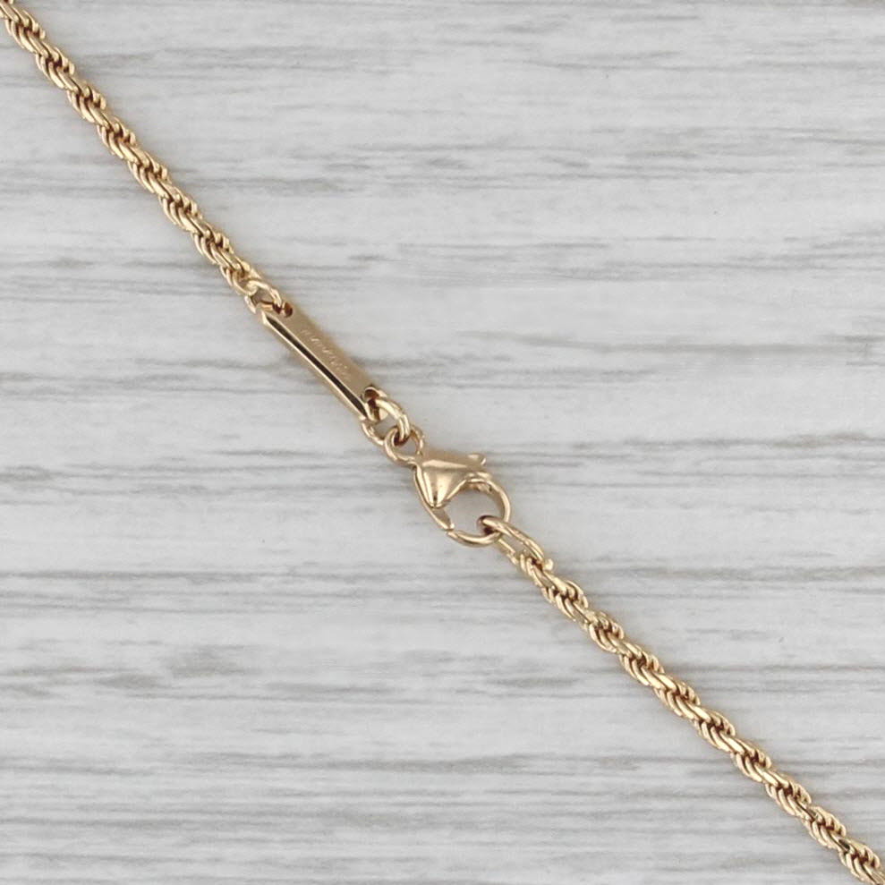 Chopard Rope Chain Necklace 18k Yellow Gold 16.5" 1.8mm