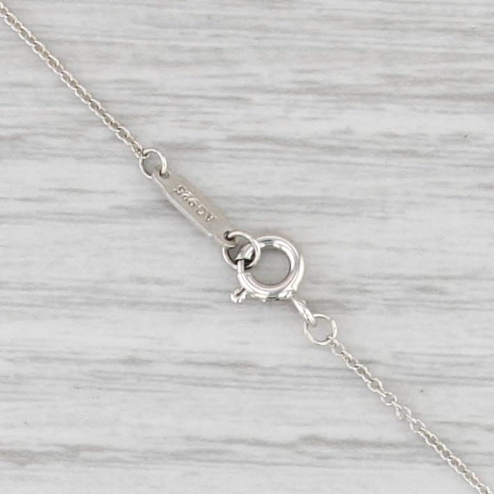 Tiffany Somerset Love Knot Pendant Necklace w/ Pouch Sterling Silver 16"