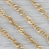 Singapore Chain Necklace 10k Yellow Gold 18" 3.6mm