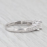 0.60ctw Diamond Princess Engagement Ring 10k White Gold Size 5.5 3-Stone Style