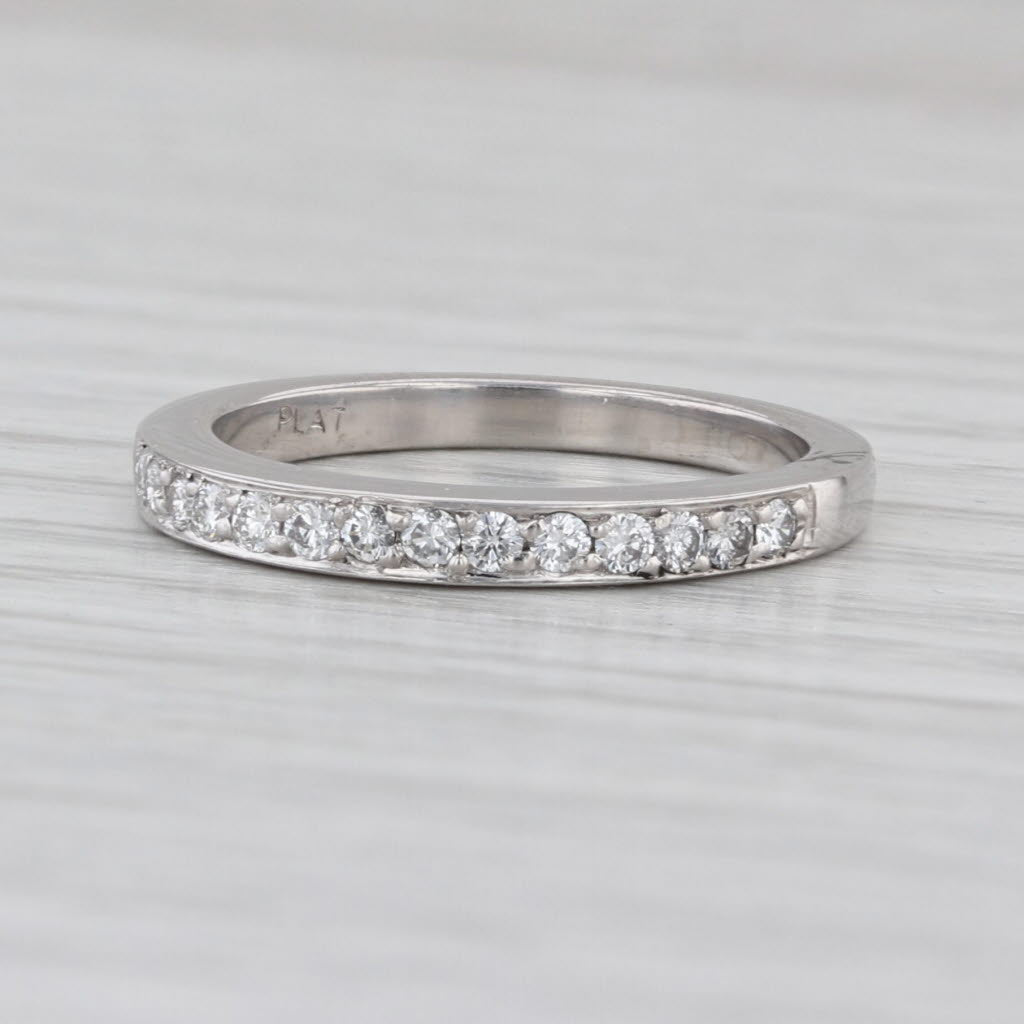 0.28ctw Diamond Wedding Anniversary Band Platinum Size 6.25 Ring Stackable