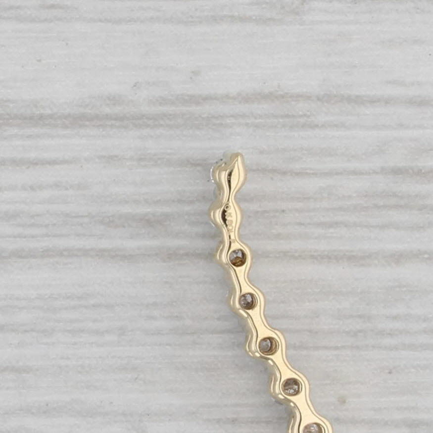 Gray 0.20ctw Graduated Diamond Journey Pendant 10k Yellow Gold