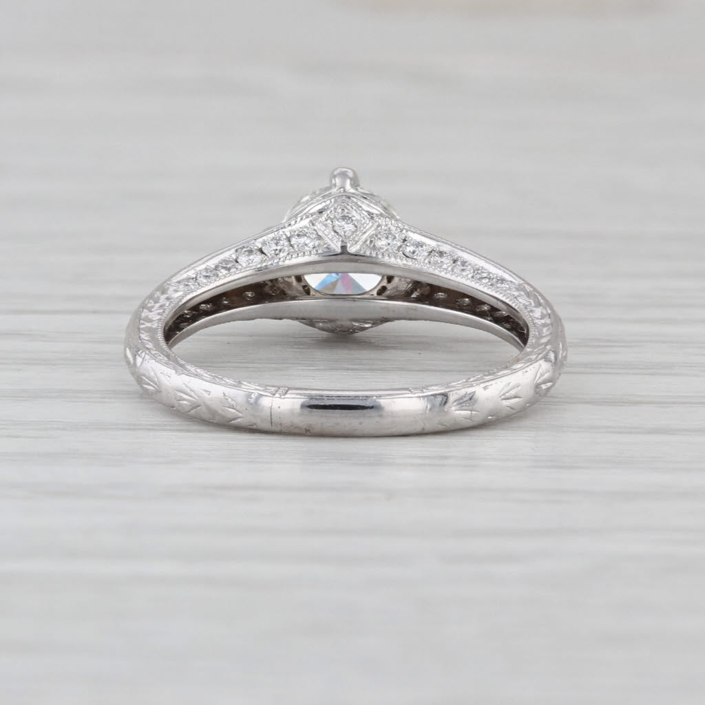 IGI 1.43ctw VS2 Round Lab Grown Diamond Engagement Ring 14k White Gold Sz 6.5
