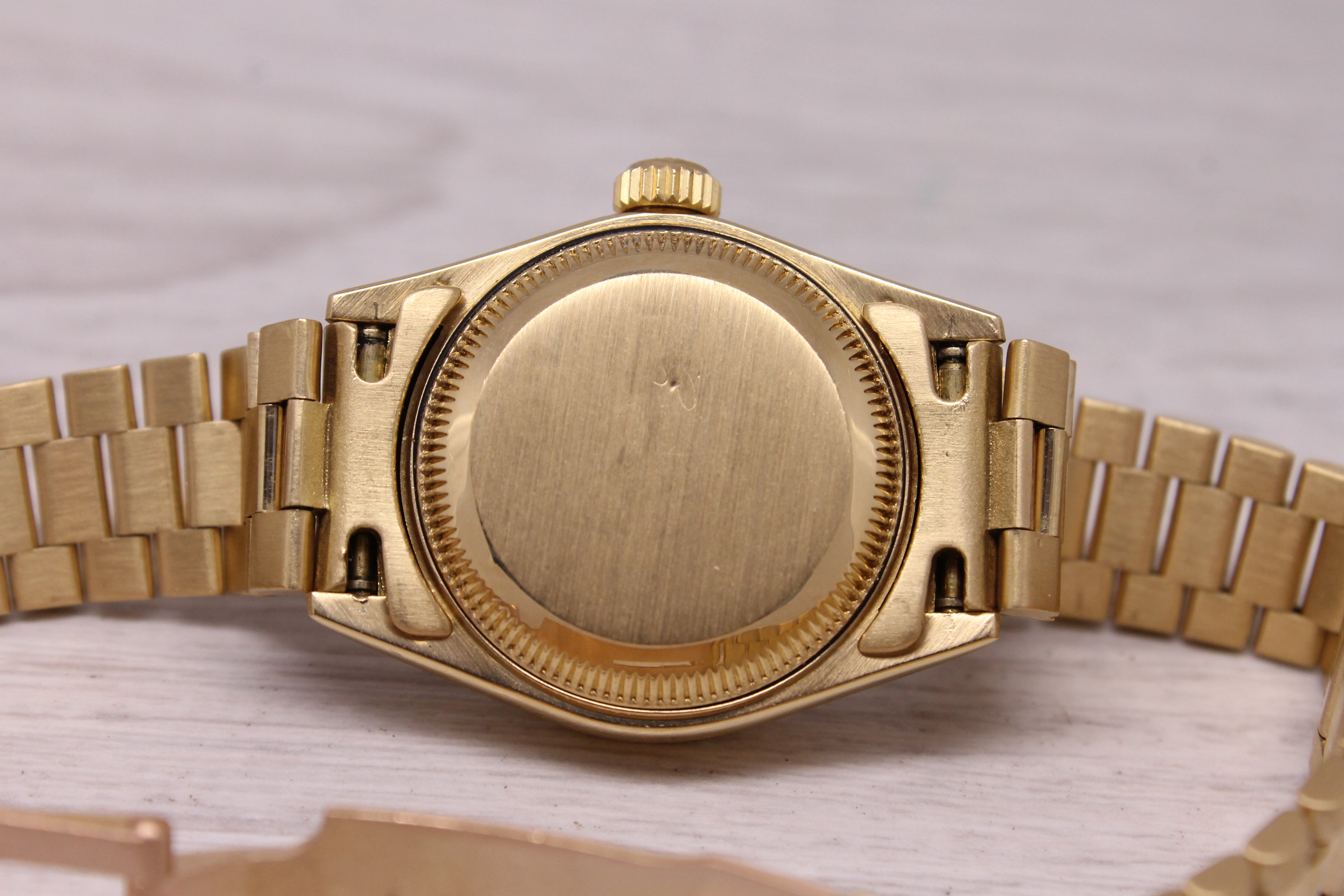 Vintage 1985 Rolex Datejust 69178 Ladies 26mm 18k Yellow Gold President Watch