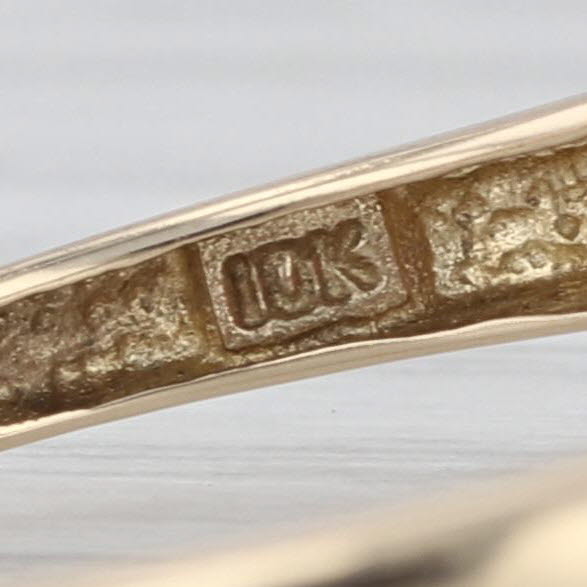 0.81ctw Ruby Diamond Bypass Ring 10k Yellow Gold Size 8