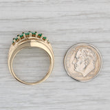 Gray 1.57ctw Emerald Diamond Ring 14k Yellow Gold Size 7.25 Cocktail