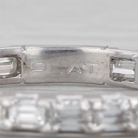 1.20ctw Diamond Wedding Band Platinum Size 9 Stackable Anniversary Ring