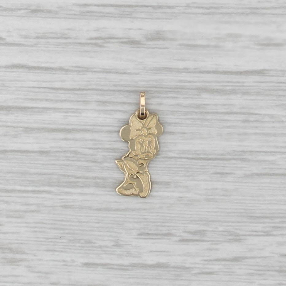 Minnie Mouse Charm 10k Gold Disney Cartoon Collectible Pendant Keepsake