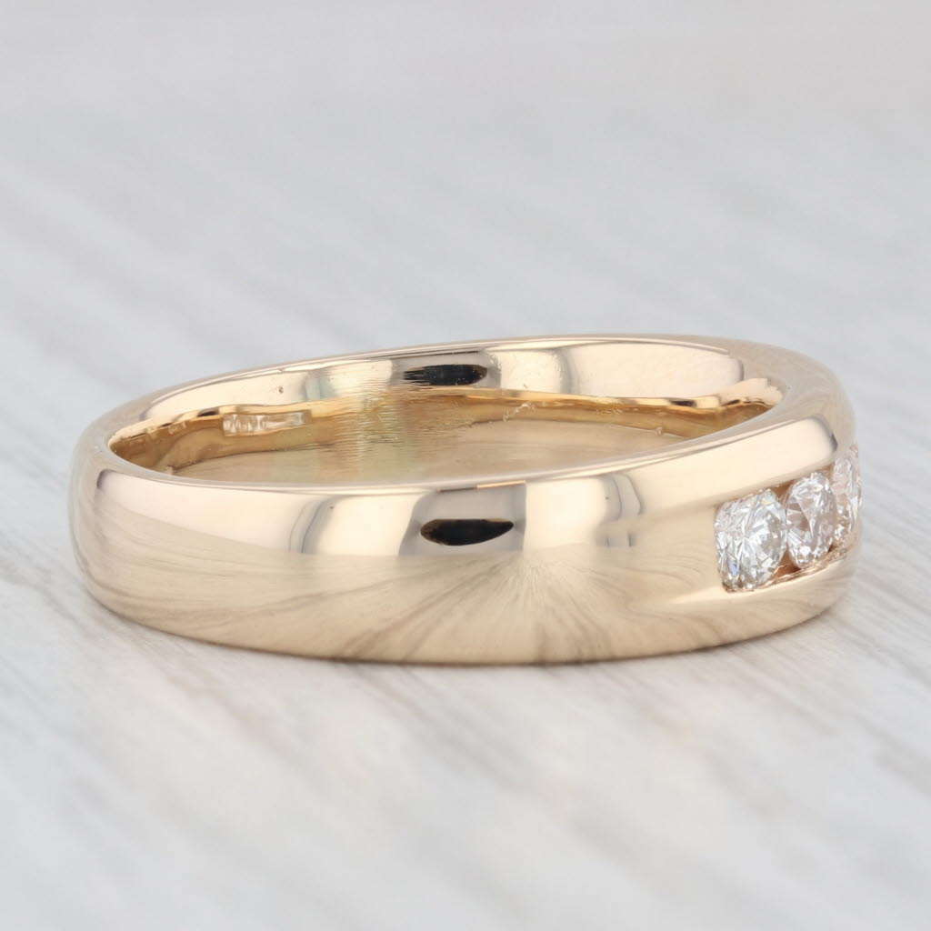 Light Gray 1ctw Diamond Men's Wedding Band 14k Yellow Gold Size 12.5 Ring