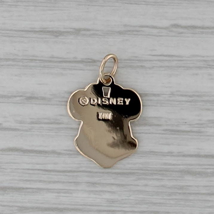 Minnie Mouse Pendant 14k Yellow Gold Disney Cartoon Souvenir Charm