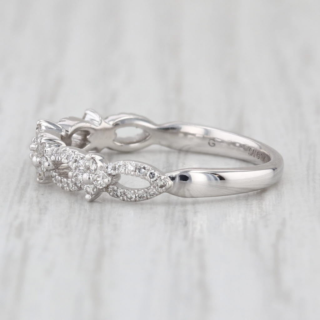 0.40ctw Diamond Wedding Annivesary Stackable Band 10k White Gold Size 7 Ring