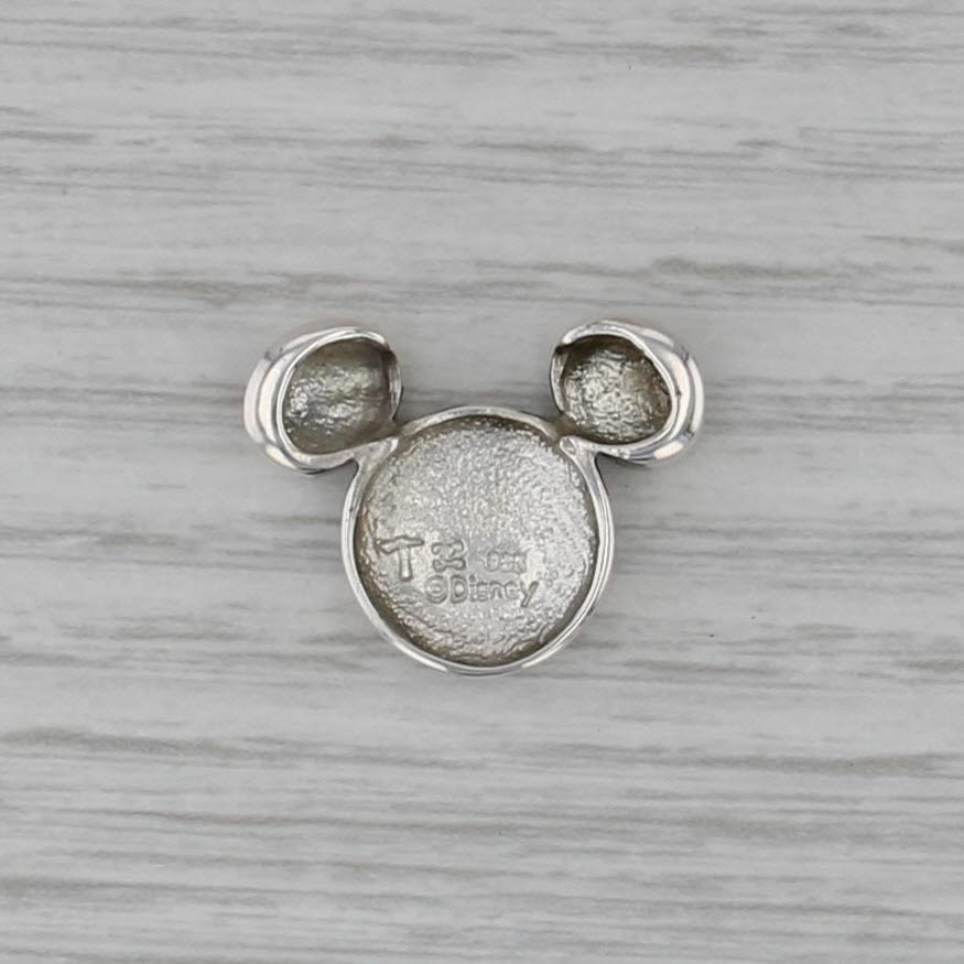 Mickey Mouse Floating Pendant Sterling Silver Disney Cartoon Souvenir