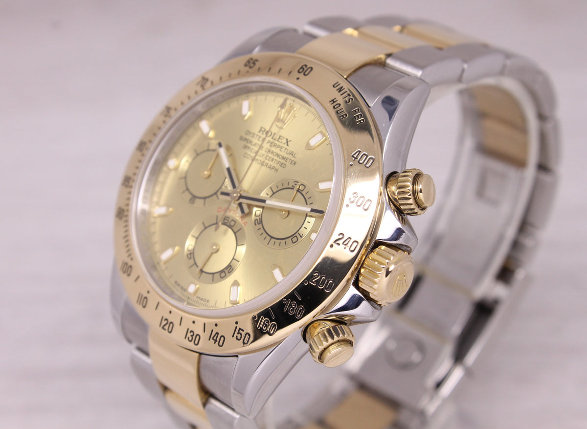 c.2006 Rolex Daytona Cosmograph 116523 18k & Steel Chronograph Watch Sticker Box