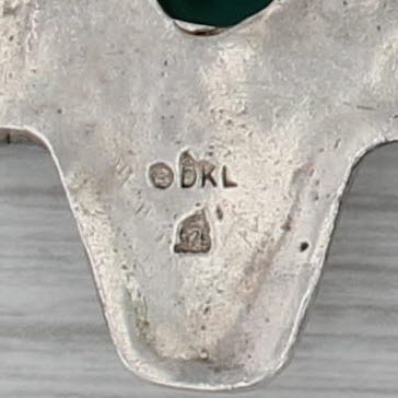 Green Chalcedony Tribal Cross Pendant Sterling Silver Medallion Statement