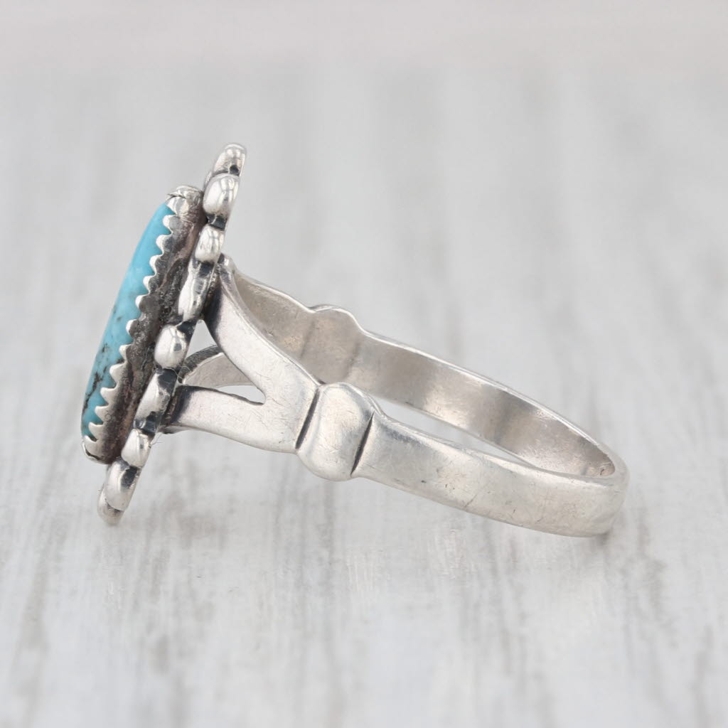 Vintage Native American Turquoise Ring Sterling Silver Size 7.25