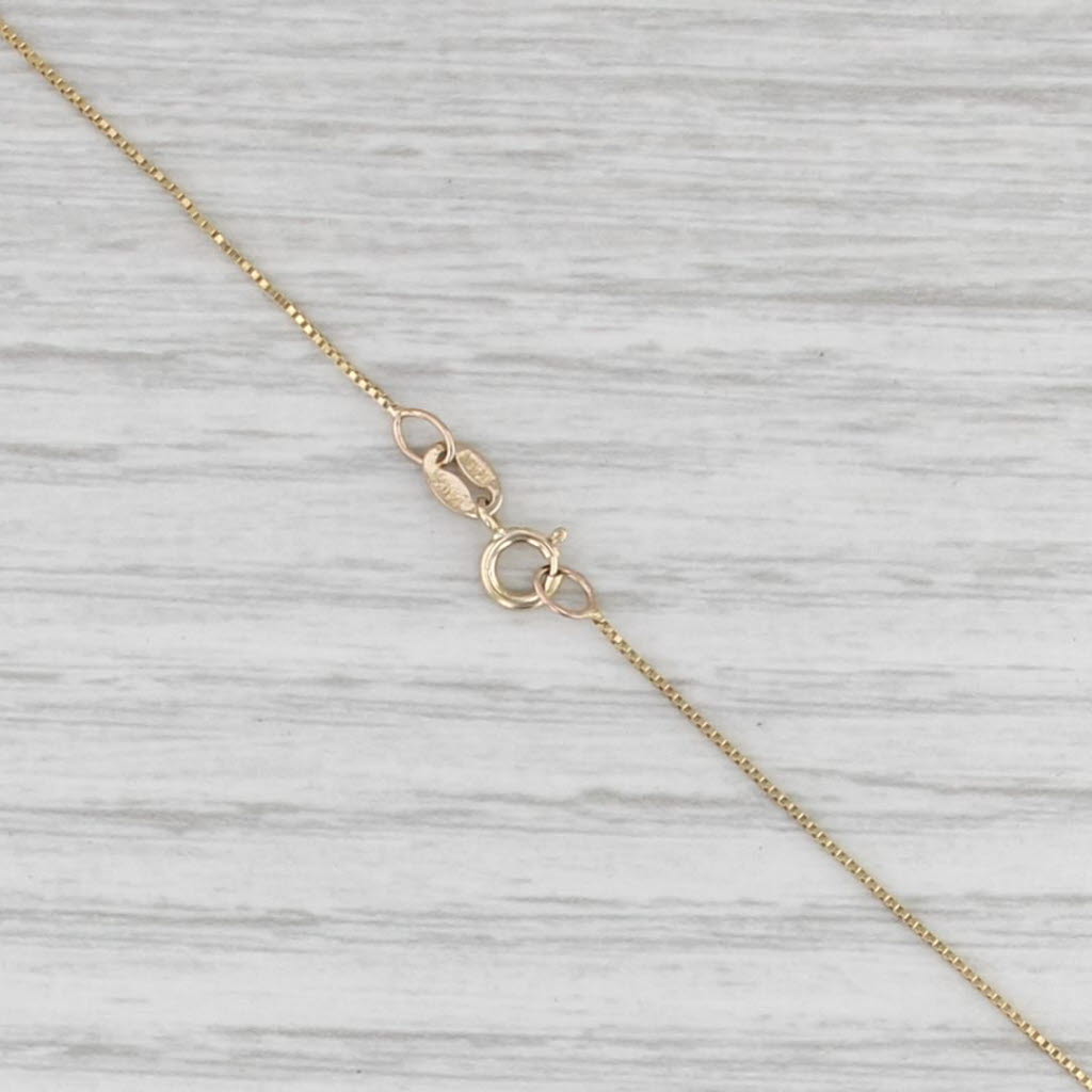 0.21ctw Round 3-Stone Journey Pendant Necklace 14k Yellow Gold 17.75" Box Chain