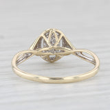 Pave Diamond Ring 10k Yellow Gold Size 7.25