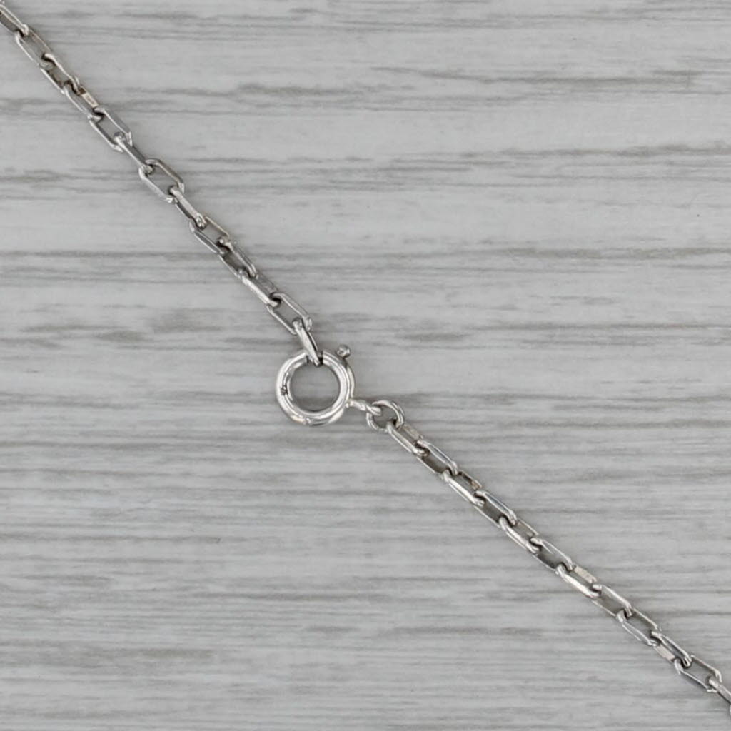 23.5" Elongated Cable Chain Necklace Sterling Silver 2.3mm