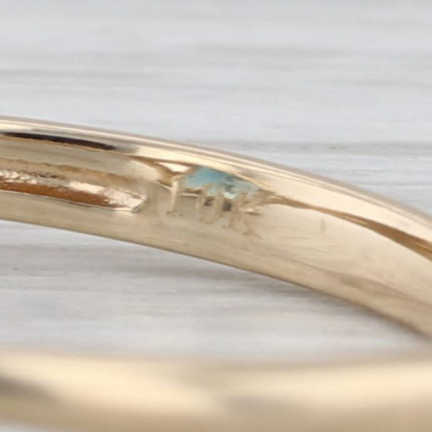 1.56ctw London Blue Topaz Diamond Ring 10k Yellow Gold Size 6.25