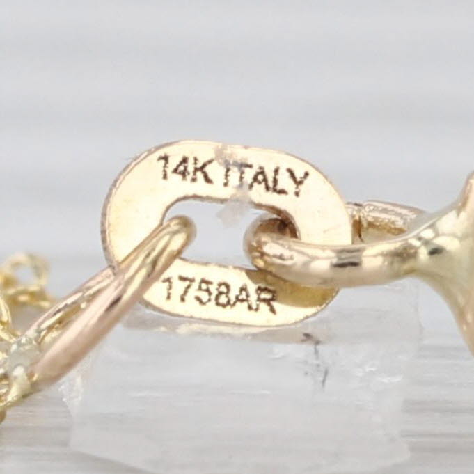 All seeing Eye Bracelet 14k Yellow Gold 7" Cable Chain