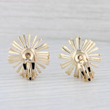 Cultured Pearl Flower Earrings 14k Yellow Gold Non-Pierced Clip-On