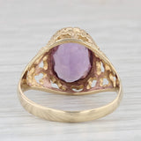 2.52ctw Oval Amethyst Solitaire Ring 9k Yellow Gold Size 6.25