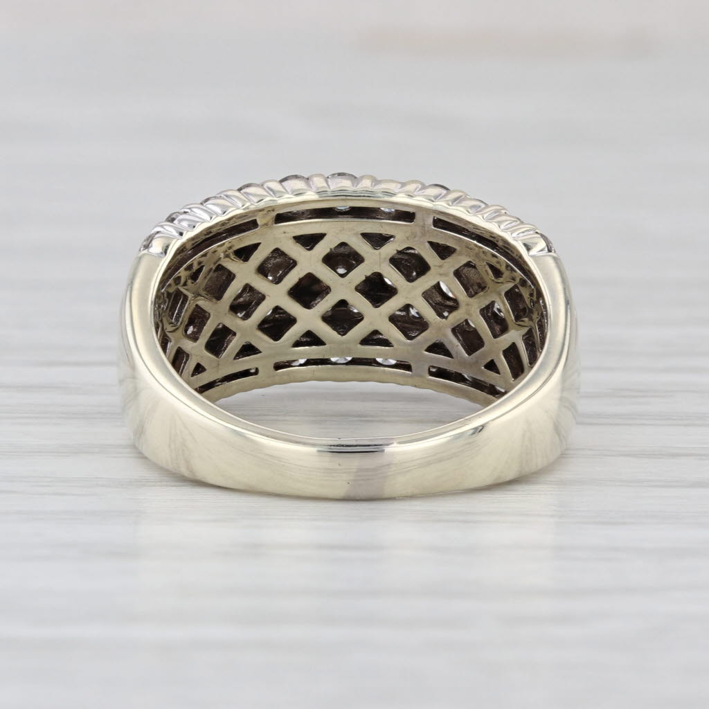 1.81ctw Diamond Multiband Ring 10k Yellow Gold Size 8 Anniversary Wedding