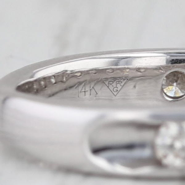 1ctw Diamond Wedding Band 14k White Gold Anniversary Stackable Ring Size 7