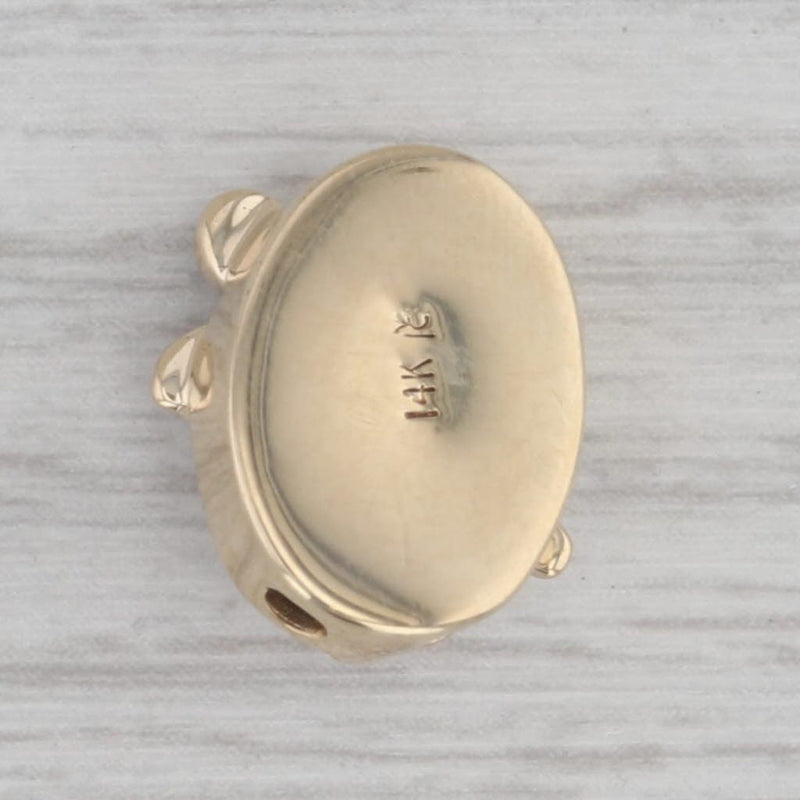 Gemstone Turtle Slide Bracelet Charm 14k Gold Turquoise Garnet Pearl