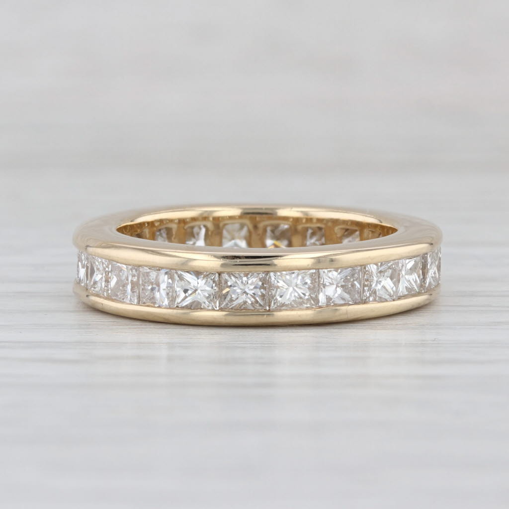 4ctw Diamond Eternity Band 14k Yellow Gold Size 8 Stackable Anniversary Ring