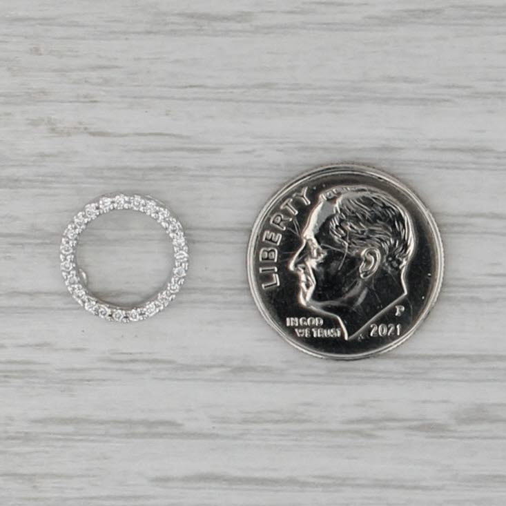 Roberto Coin Floating Eternity Circle Pendant 18k White Gold