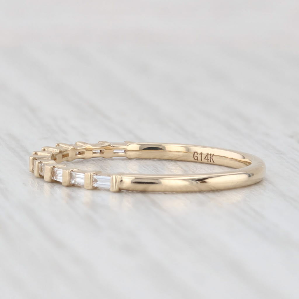Light Gray New 0.15ctw Diamond Wedding Band 14k Gold Stackable Anniversary Ring Size 6.5