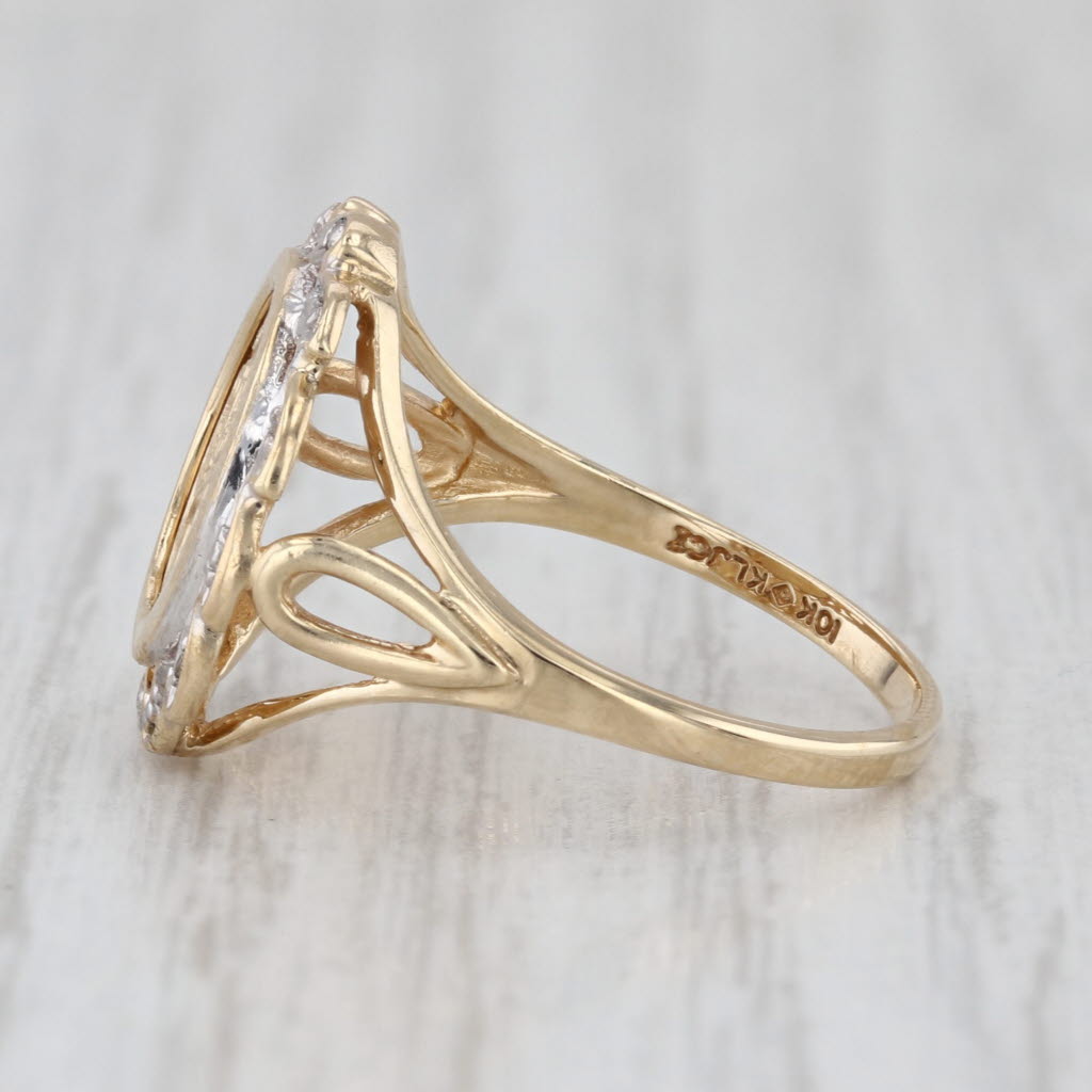 Chinese Panda Coin Copy Signet Ring 10k Yellow Gold Size 6.75 Rihard Klein