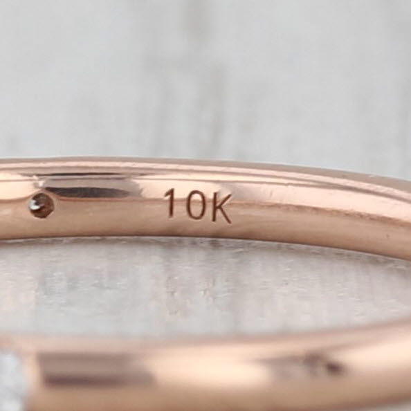 0.23ctw Diamond Wedding Band 14k Rose Gold Size 7 Stackable Anniversary Ring